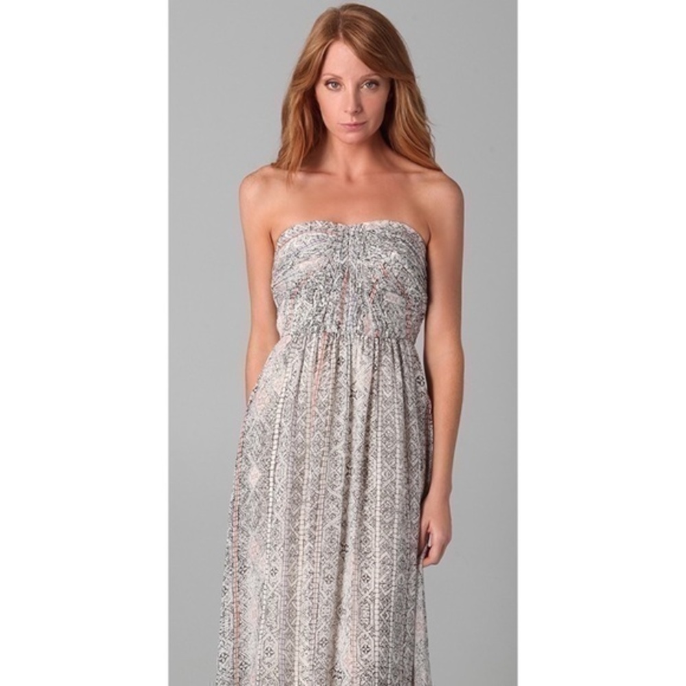 Twelfth St. by Cynthia Vincent Strapless Print Maxi Dress - Size 6